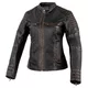 Rebelhorn Hunter Pro Lady CE Damen Leder Motorradjacke - Vintage Black - Vintage Black