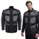 W-TEC Burdys Evo Herren-Motorradjacke - schwarz-grau-grün - schwarz-grau