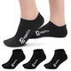 Bamboo-Socken inSPORTline Silvatic Ankle AG+ antibakteriell - 3 Paar - schwarz