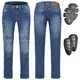 Herren-Moto-Jeans W-TEC Arikaro - schwarz - blau