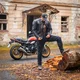 W-TEC Mungelli EVO Motorrad-Lederjacke - vintage černo-hnědá