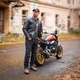 W-TEC Mungelli EVO Motorrad-Lederjacke - vintage černo-hnědá
