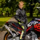 W-TEC Pinapoco Kinder Motorradhosen zum Mitwachsen - schwarz-fluo