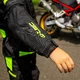 W-TEC Pinapoco Kinder Wachsende Moto Jacke - schwarz-fluo
