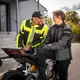 W-TEC Barbata Damen-Motorradjacke - Schwarz-Grau-Rosa