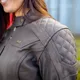 W-TEC Kaika Damen Motorrad Lederjacke - braun