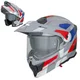 W-TEC Neovu Graphic 3in1 klappbarer Motorradhelm - černo-červená - šedo-červeno-modrá
