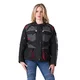 W-TEC Radana Damen-Motorradjacke - schwarz-grau-rot