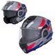 W-TEC Zoroz P/J klappbarer Motorradhelm - Matt Black-Fluo Pink - Glossy Tricolor