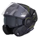 W-TEC Zoroz P/J klappbarer Motorradhelm - Matt Black-Fluo Pink