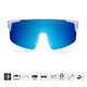Altalist Kaku SP3 polarisierte Sonnenbrille - weiß mit blauen Gläsern