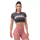 Nebbia Sporty Hero 584 Damen Crop Top mit kurzen Ärmeln - Alte Rosse - Maron