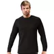 Unisex-Langarmshirt aus Merino - schwarz