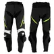 Men’s Leather Moto Trousers W-TEC Vector - schwarz-fluo