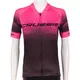 Crussis Damen Radtrikot mit kurzen Ärmeln - schwarz-rosa - schwarz-rosa