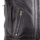 W-TEC Murayo II Leder-Motorradjacke - schwarz