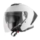 W-TEC Voltik Motorrad-Helm - mattschwarz - weiß