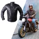 W-TEC Valebravo Leder Motorradjacke - schwarz - schwarz