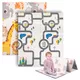 Faltbare Kindermatte inSPORTline Michlino 180x160x1,2 cm - Safari/Silnice