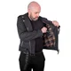 W-TEC Brineo Herren Lederjacke - mattschwarz