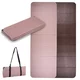 Skládací podložka na cvičení inSPORTline Misette 180x61x0,8 cm - blau-schwarz - bamboo beige-hnědá