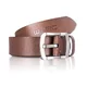 Leder-Gürtel W-TEC Pichoo - hellbraun - dunkelbraun