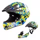 W-TEC Delgada Kinder-Downhill-Helm - Golden Stars - Freestyle Blue