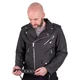 W-TEC Brineo Herren Lederjacke - mattschwarz