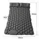 Doppel-Luftmatratze mit integrierter Pumpe inSPORTline Faustea 192x125x8 cm - blau