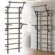 inSPORTline Wootaline Sprossenwand 199 x 80 cm mit Reck und Barren, grau