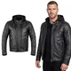 W-TEC Murayo II Leder-Motorradjacke - schwarz - schwarz