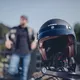 W-TEC YM-629 Motorradhelm mit Ageless Brille - schwarz glänzend