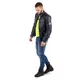W-TEC Losial Leder Motorradjacke - schwarz