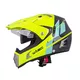 Motorradhelm W-TEC Dualsport - Fluo Gelb-Blau