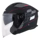 Cassida Jet Tech RoxoR Motorradhelm schwarz matt/weiß/rot/grau - L(59-60)