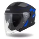 Cassida Jet Tech RoxoR Motorradhelm schwarz matt/blau/grau/weiß - L(59-60)