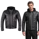 W-TEC Murayo Leder-Motorradjacke - schwarz - schwarz