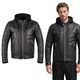 W-TEC Murayo Leder-Motorradjacke - schwarz