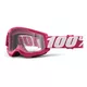 100% Strata 2 Motocross-Brille - Summit türkis-rot, klares Plexiglas - Fletcher rosa, klares Plexiglas