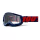 100% Strata 2 Motocross-Brille - Summit türkis-rot, klares Plexiglas