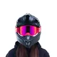 Motocross-Brille RedBull Spect Strive Panovision, rot matt, lila Spiegelplexi