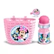 Minnie-Fahrradset (Korb, Trinkflasche, Klingel) – rosa