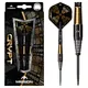 Darts Mission Crypt Schwarz &amp; Gold PVD M2 90% Stahl 3pcs
