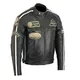 BOS 2058 Antique Leder Motorradjacke - schwarz - schwarz