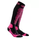 CEP Merino Damen Ski Kompressionsstrümpfe - schwarz/ rosa - schwarz/ rosa