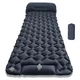 Aufblasbare Isomatte mit integrierter Pumpe inSPORTline Soultea 190x60x6 cm - blau - dunkelblau
