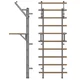 inSPORTline Wootaline Sprossenwand 199 x 80 cm mit Reck und Barren, grau