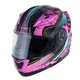 W-TEC Pezzon Magenta aufklappbarer Motorradhelm - rosa-schwarz