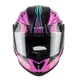 W-TEC Pezzon Magenta aufklappbarer Motorradhelm - rosa-schwarz