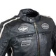 W-TEC Makso Herren Lederjacke - schwarz mit Patches